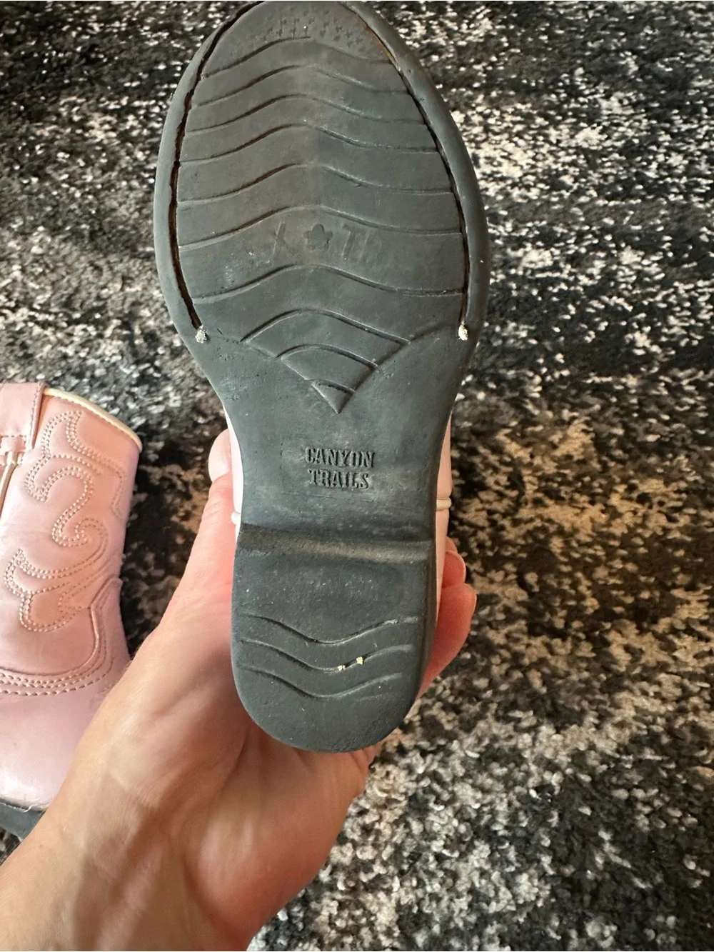 Pink toddler girl cowboy boots